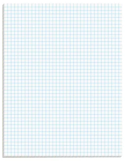 TOPS™ Quadrille Pad, 8 1/2" x 11", Quad Ruled, White, 50 Sheets Per Pad, Pack Of 12 Pads