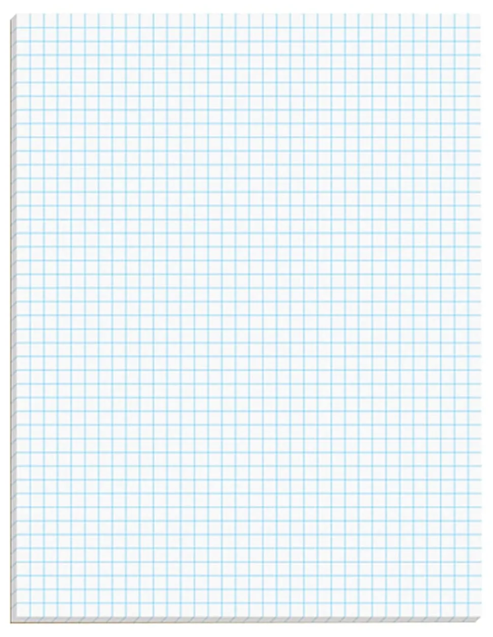 TOPS™ Quadrille Pad, 8 1/2" x 11", Quad Ruled, White, 50 Sheets Per Pad, Pack Of 12 Pads
