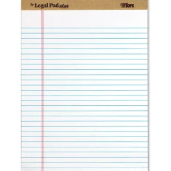 Tops The Legal Pad 71533 Notepad - 50 Sheets - Letter - 8 1/2" x 11" Sheet Size - White Paper - Perforated - 1 Dozen