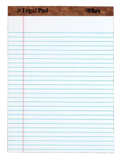 TOPS™ The Legal Pad Perforated Writing Pads, 8 1/2