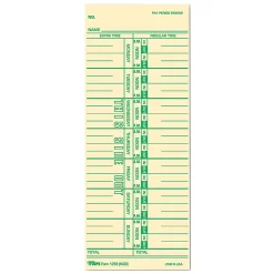 TOPS® Time Cards (Replaces Original Card M33), Named Days, 1-Sided, 9" x 3 1/2", Box Of 500