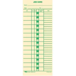 TOPS® Time Cards (Replaces Original Card L61), Job Card Form, 1-Sided, 9" x 3 1/2", Box Of 500