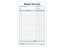 TOPS® Weekly Time Cards, Pack Of 100