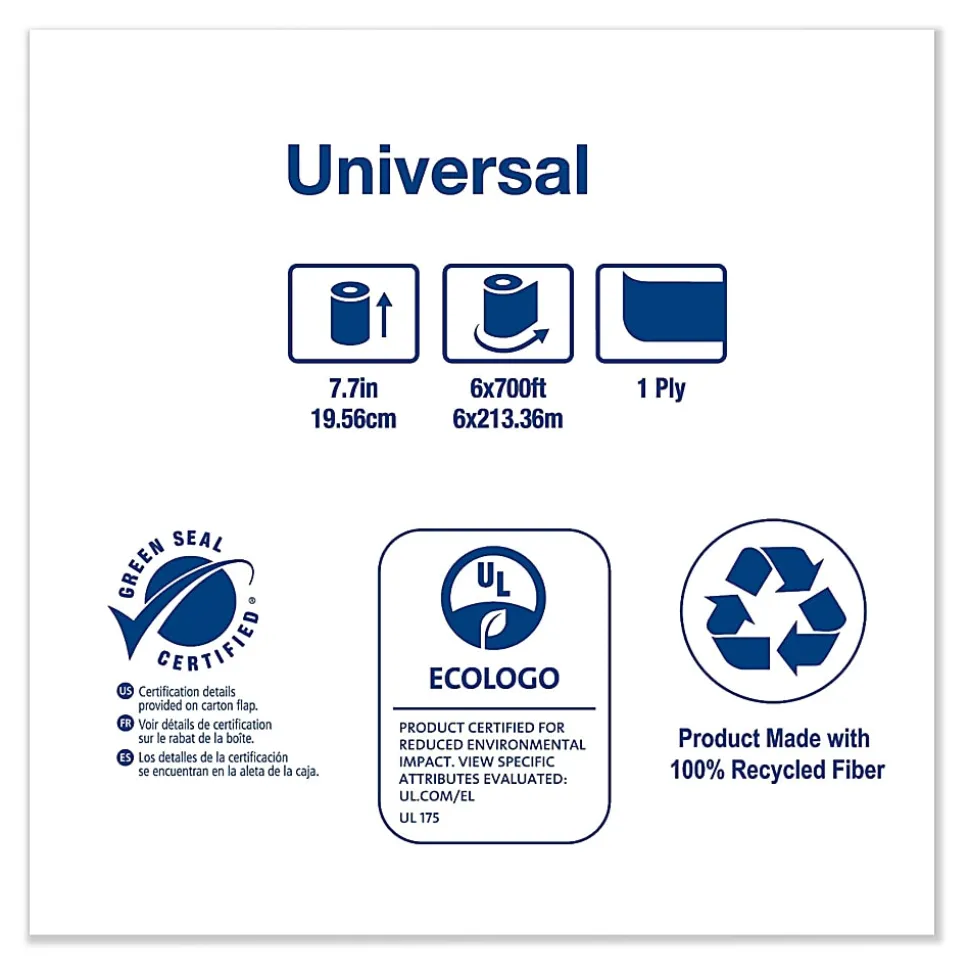 Tork® Matic® 1-Ply Hardwound Paper Towels, Natural, 884 Sheets Per Roll, Pack Of 6 Rolls
