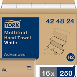 Tork Multifold H2 1-Ply Hand Towels, 9-1/2