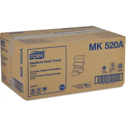 TorkĀ® 1-Ply Multi-Fold Paper Towels, Natural, 250 Sheets Per Pack, Case Of 16 Packs