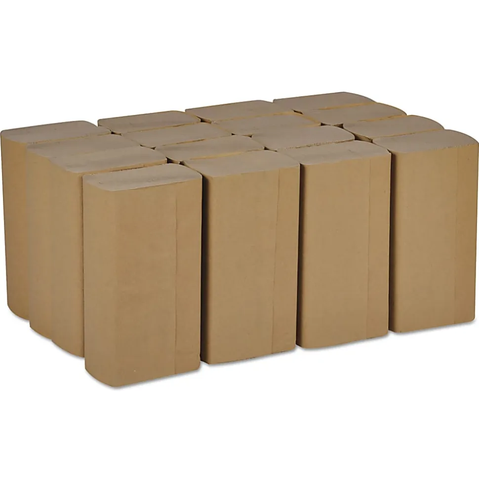 Tork® 1-Ply Multi-Fold Paper Towels, Natural, 250 Sheets Per Pack, Case Of 16 Packs