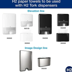 TORK Premium Multifold Hand Towel - 1 Ply - Multifold - 9" x 9.50" - White - Paper - Absorbent, Quick Drying - For Hand, Washroom - 250 / Sleeve
