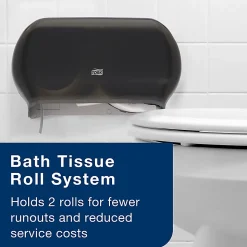 Tork T24 2-Ply Toilet Paper, Advanced, 500 Sheets Per Roll, Case Of 80 Rolls