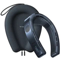 TORRAS COOLiFY Cyber Smart Portable Neck Fan, 3-1/4”H x 6-3/16”W x 8-1/16”D, Black
