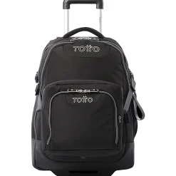 Totto Rolling Backpack, Black, Total Qty 1