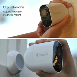 Toucan Wireless Indoor/Outdoor Weatherproof Camera With 1080p Resolution, White