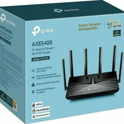TP-Link Archer AXE5400 Wi-Fi 6E IEEE 802.11 a/b/g/n/ac/ax Ethernet Wireless Router - Tri Band - 2.40 GHz ISM Band - ARCHERAXE5400