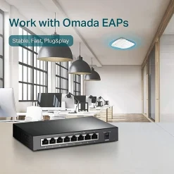 TP-LINK TL-SG1008P - 8 Port Gigabit PoE Switch - 4 PoE+ Ports @64W - Desktop - Plug & Play - Sturdy Metal w/ Shielded Ports - TLSG1008P