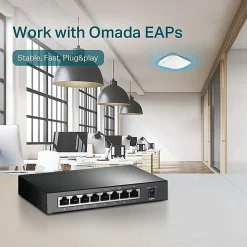 TP-LINK TL-SG1008P - 8 Port Gigabit PoE Switch - 4 PoE+ Ports @64W - Desktop - Plug & Play - Sturdy Metal w/ Shielded Ports - TLSG1008P