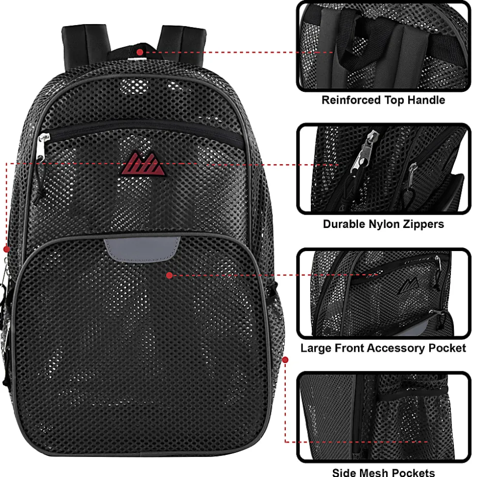 Trailmaker Backpack With Reflective Strip, Black