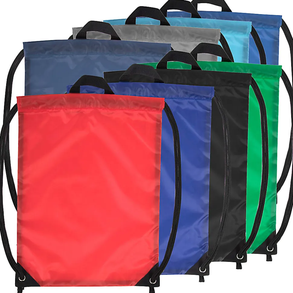 Trailmaker Basic Drawstring Bags, 18", Assorted Colors, Pack Of 100 Bags