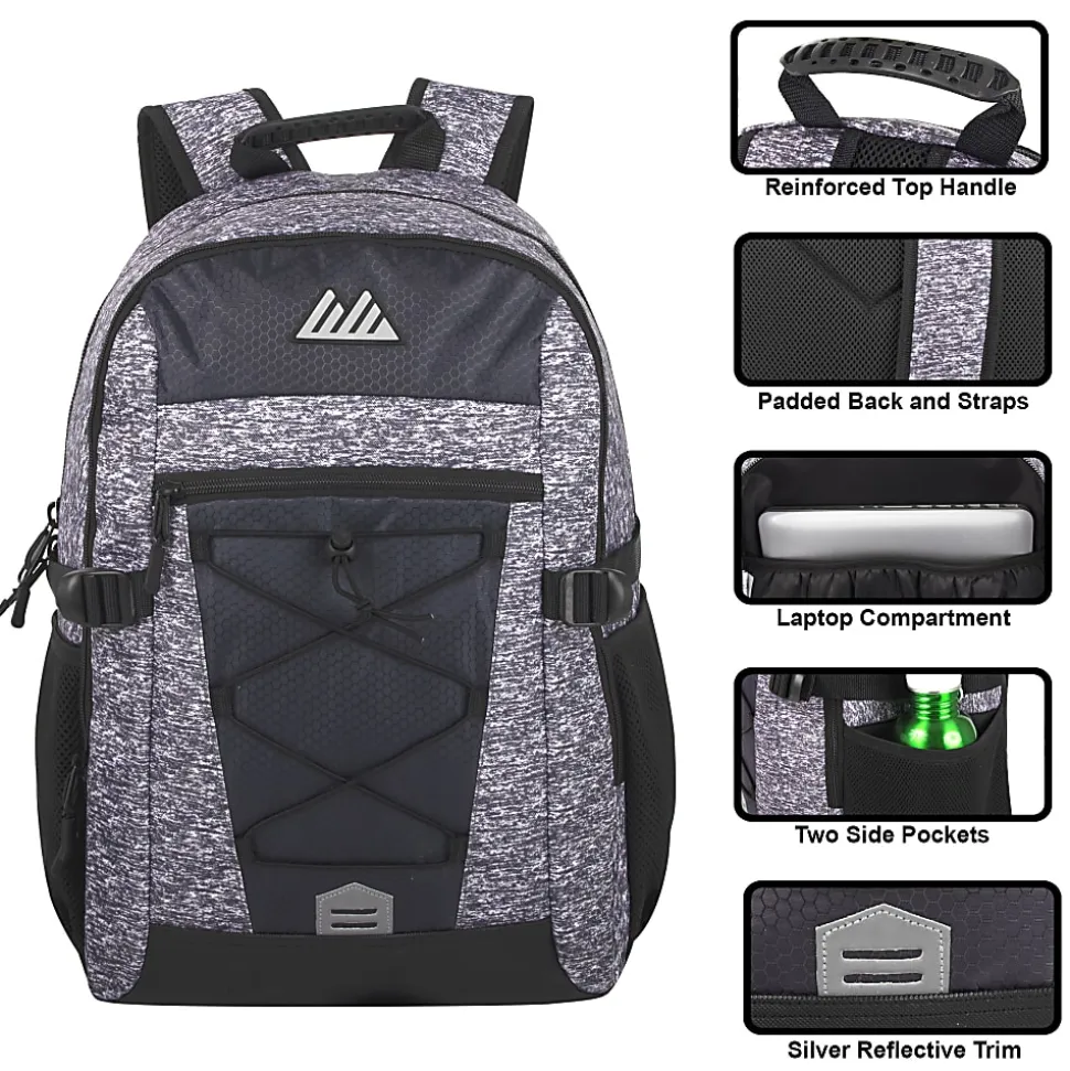 Trailmaker Bungee Backpack With 17" Laptop Sleeve, Gray
