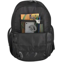 Trailmaker Bungee Backpack With 17" Laptop Sleeve, Black