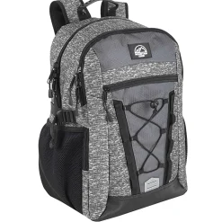 Trailmaker Casepack Bungee Backpacks, Gray, Pack Of 24 Backpacks