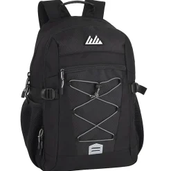 Trailmaker Casepack Bungee Backpacks, Black, Pack Of 24 Backpacks