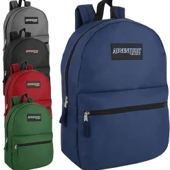 Trailmaker Classic Backpacks, 5 Assorted Colors, Set Of 24 Backpacks