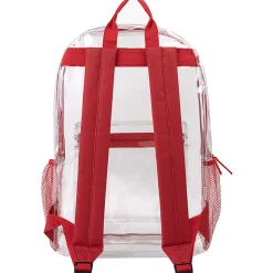 Trailmaker Classic Clear Backpacks, Assorted Trim, Case Of 24 Backpacks