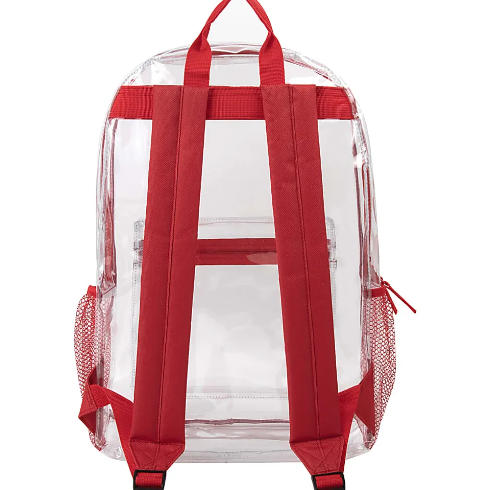 Trailmaker Classic Clear Backpacks, Assorted Trim, Case Of 24 Backpacks