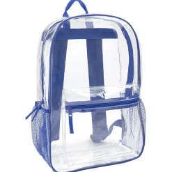 Trailmaker Classic Clear Backpacks, Assorted Trim, Case Of 24 Backpacks