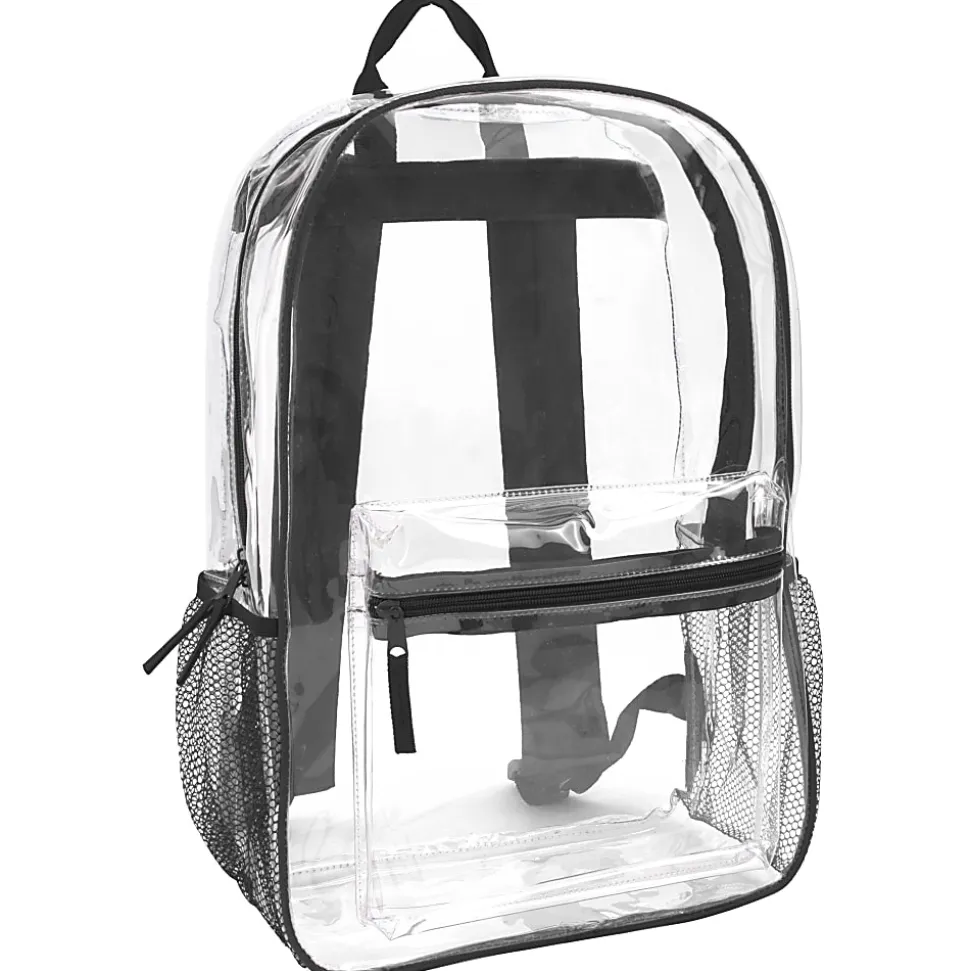 Trailmaker Classic Clear Backpacks, Assorted Trim, Case Of 24 Backpacks