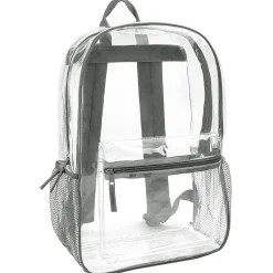 Trailmaker Classic Clear Backpacks, Assorted Trim, Case Of 24 Backpacks