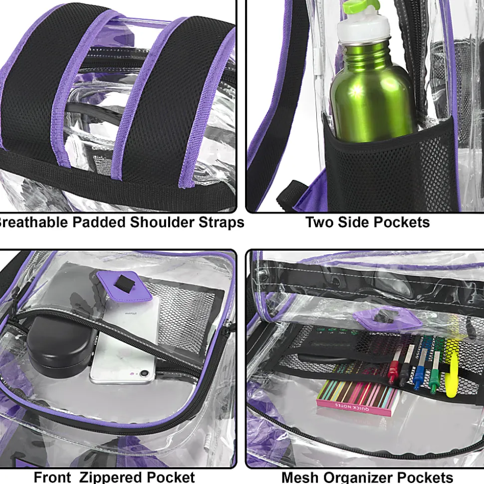 Trailmaker Clear Backpack, Purple