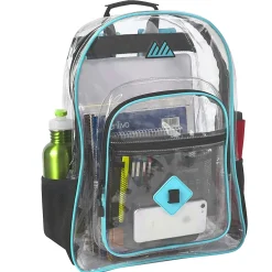 Trailmaker Clear Backpack, Turquoise Trim