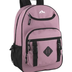 Trailmaker Double Buckle Backpacks With 30-Piece School Supply Kits, Blue/Green/Purple, Total Qty 12