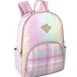 Trailmaker Emma & Chloe Vegan Leather Backpack, Pink/Plaid