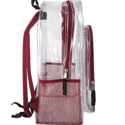 Trailmaker Heavy-Duty Clear Backpack, Red Trim