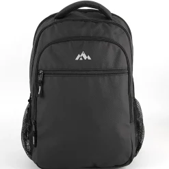 Trailmaker Heavy-Duty Nailhead Soft Touch Backpacks With 17" Laptop Sleeves, Black, Total Qty 24
