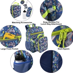 Trailmaker 6-in-1 Backpack Set, Blue Gamer, Total Qty 1
