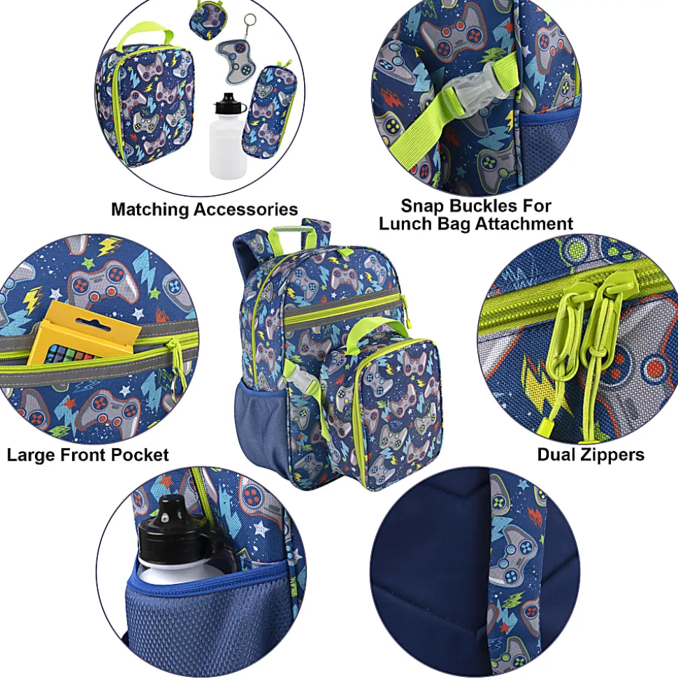 Trailmaker 6-in-1 Backpack Set, Blue Gamer, Total Qty 1