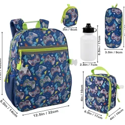 Trailmaker 6-in-1 Backpack Set, Blue Gamer, Total Qty 1