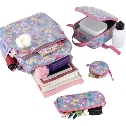 Trailmaker 6-in-1 Backpack Set, Purple Butterfly, Total Qty 1