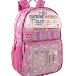 Trailmaker 9-in-1 Backpack With School Supplies, Pink Flower Print