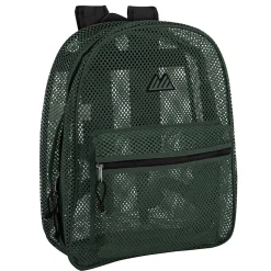 Trailmaker Mesh Backpacks, Assorted Colors (Black, Gray, Green), Pack Of 24 Backpacks