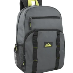 Trailmaker Mesh Side Pocket Backpacks, Black/Blue/Gray/Green, Total Qty 24