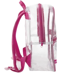 Trailmaker Mini Stadium Approved Backpack, 12”H x 10”W x 4”D, Clear/Pink