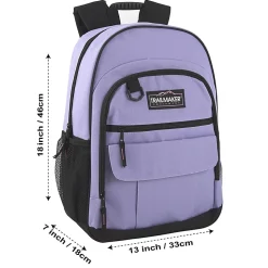 Trailmaker Multi-Pocket Backpacks, Pink/Purple/Green, Total Qty 24