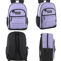Trailmaker Multi-Pocket Backpacks, Pink/Purple/Green, Total Qty 24