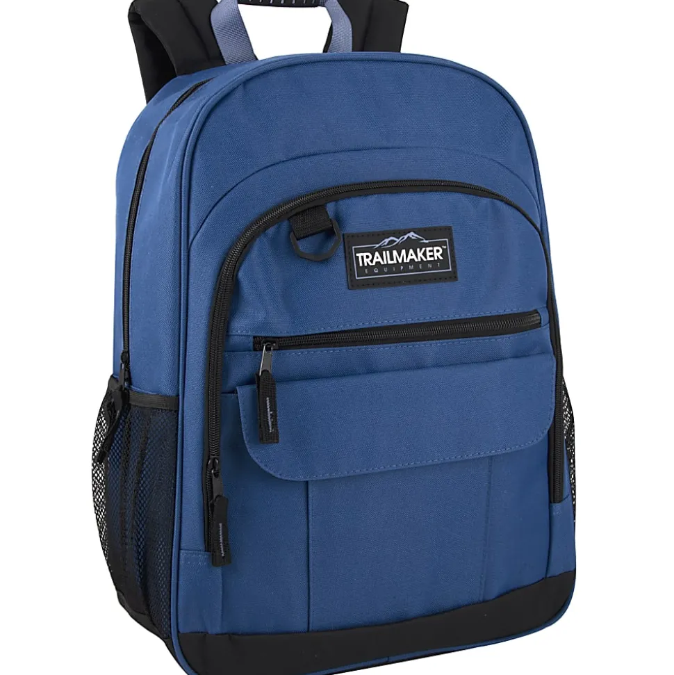 Trailmaker Multi-Pocket Backpacks, Black/Blue/Green, Total Qty 24