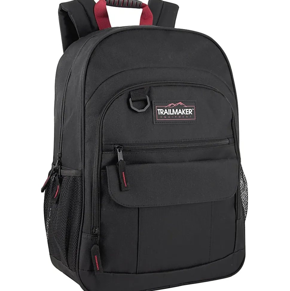 Trailmaker Multi-Pocket Backpacks, Black/Blue/Green, Total Qty 24