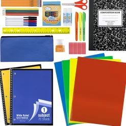Trailmaker 45-Piece School Supply Kits, Pack Of 12 Kits